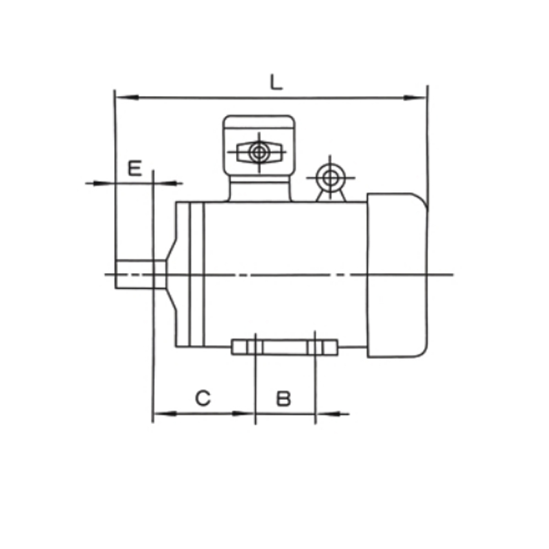 機(jī)座帶底腳、端蓋上無(wú)凸緣的電動(dòng)機(jī)(B3)